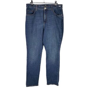 Lee Straight Jeans 12 Long Women’s Dark Wash Pre-Owned [#3277]